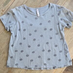 Rylee + Cru Gray Leaf Print Kids Tee